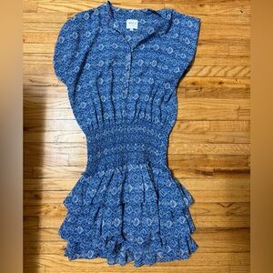 Misa Los Angeles Blue Floral Mini Dress